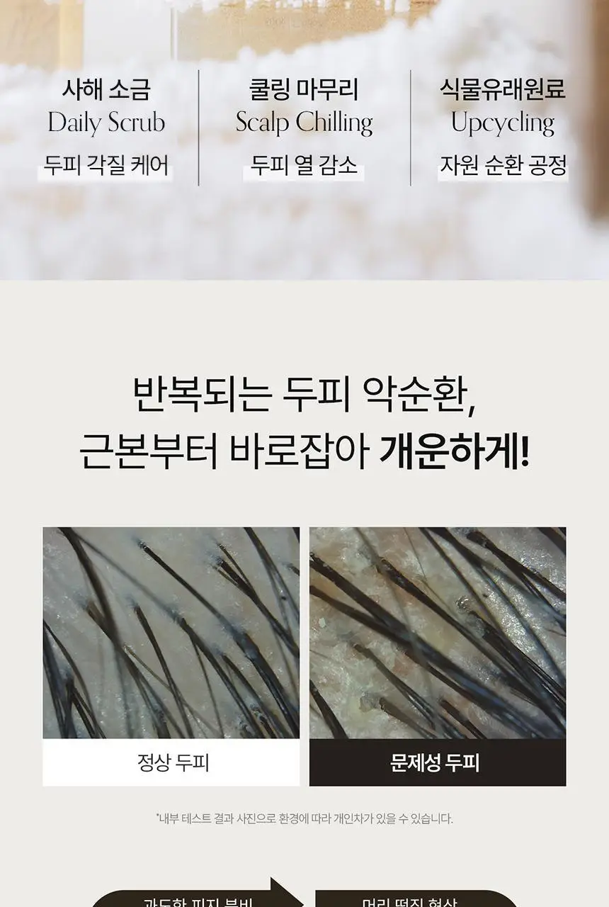 [유분 컨트롤 UP] 그로우어스 씨솔트 테라피 샴푸 EX 500g 기획(+샴푸 50g 증정) 상세페이지 6